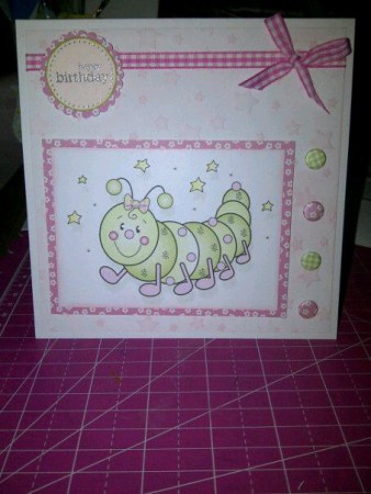 This card was made using craftwork cards papers and Pink Gem Designs digi stamp